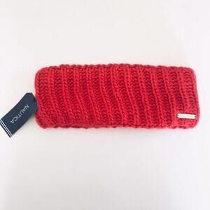NAUTICA Women's Red Knit Headband Winter Hat Cold Weather Earwarmer NWT